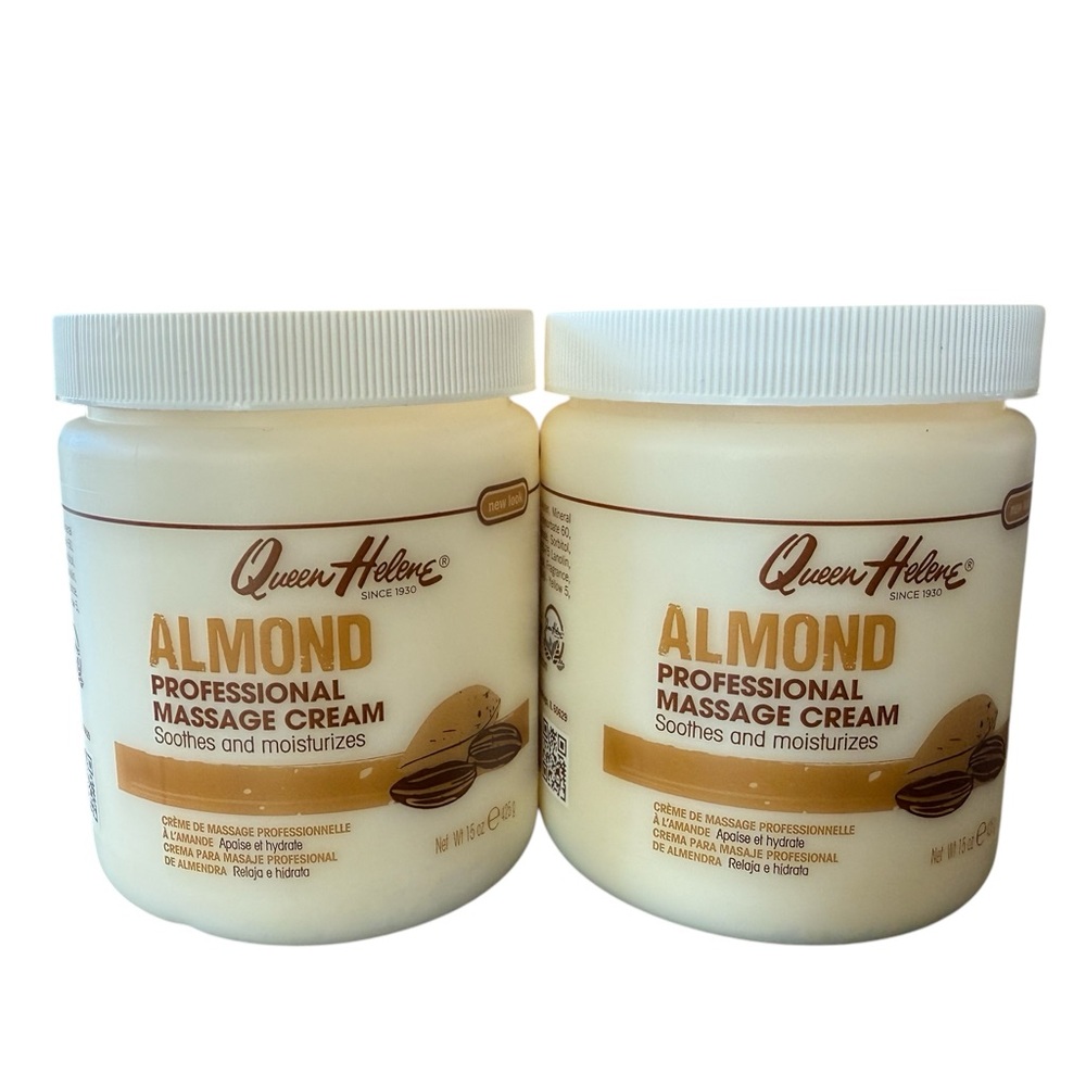 2 Queen Helene Almond Professional Massage Cream 15 Oz. Each